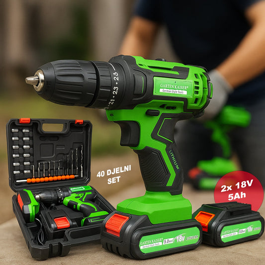 Gk aku bušilica + 40djelni set