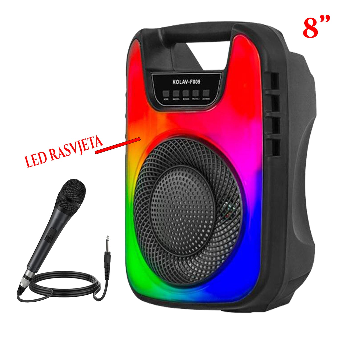 KOLAV 8' ZVUCNIK S LED RASVJETOM