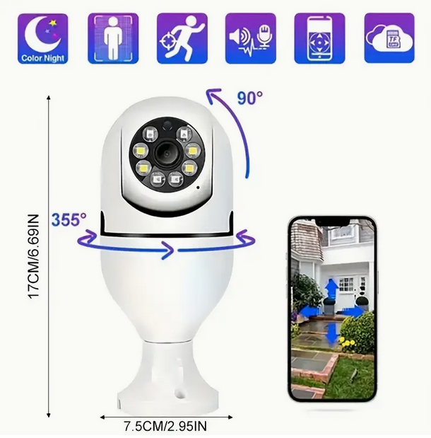 wi fi panoramska kamera e27 g206
