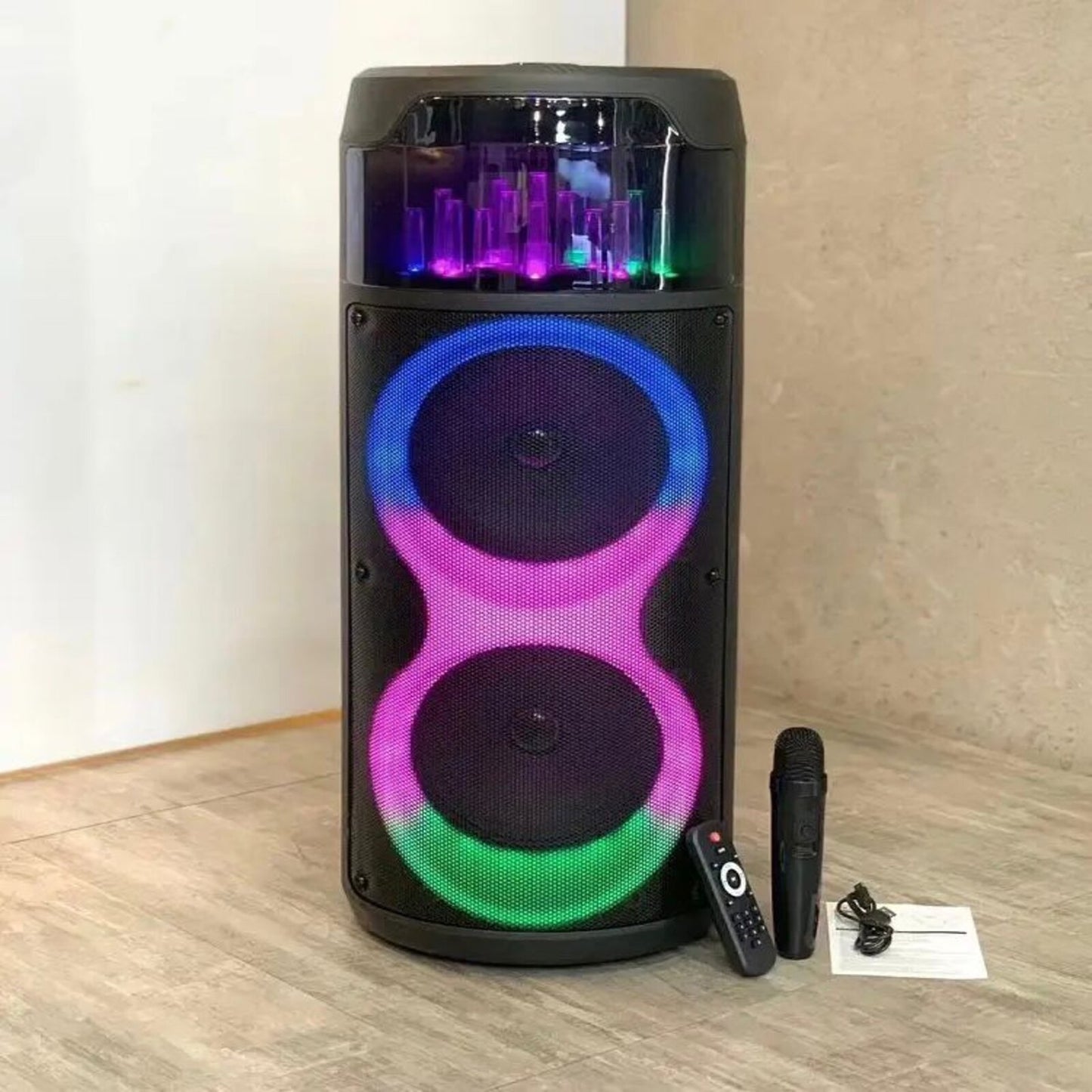 PARTY CINEMA ZVUČNIK 6000mah 8'' X2 SA GRATIS BEŽIČNIM MIKROFONOM I DALJINSKIM