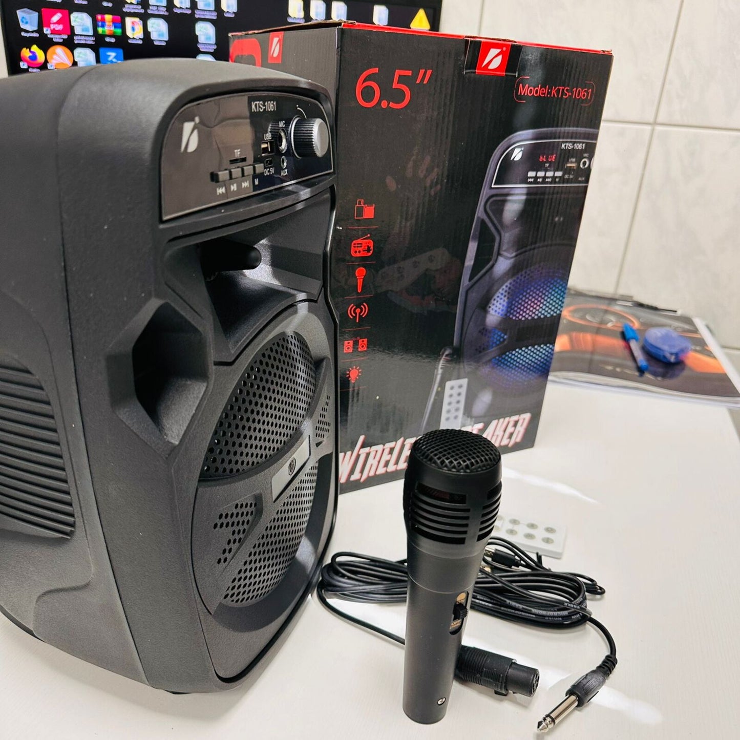 KTS karaoke prijenosni bežični zvučnik 30W