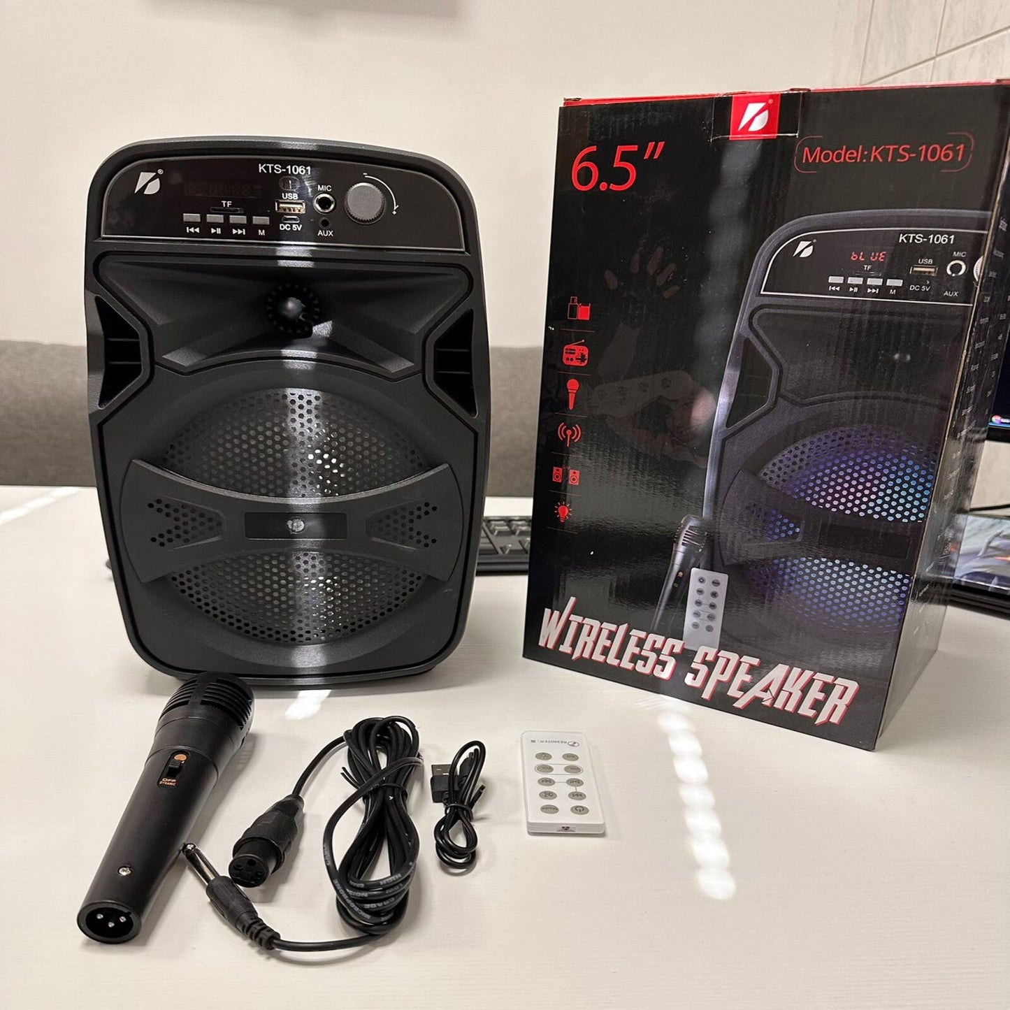 KTS karaoke prijenosni bežični zvučnik 30W