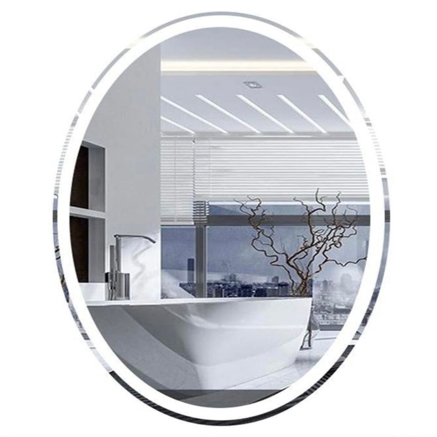 OVALNO OGLEDALO S LED OSVJETLJENJEM M639 60X80 CM