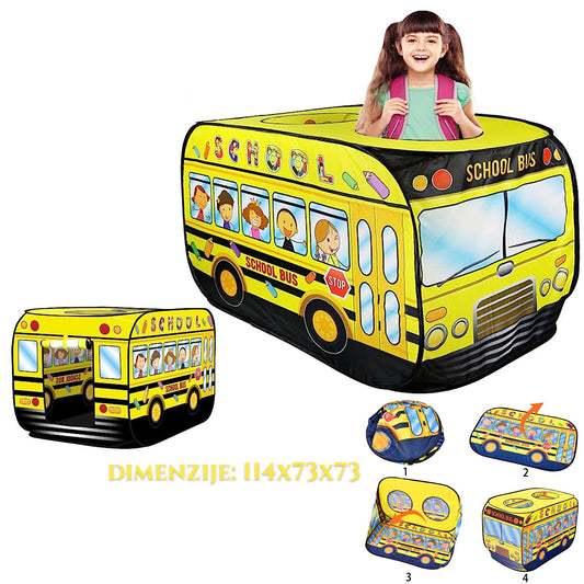 Dječji šator 114X73X73 Školski Autobus