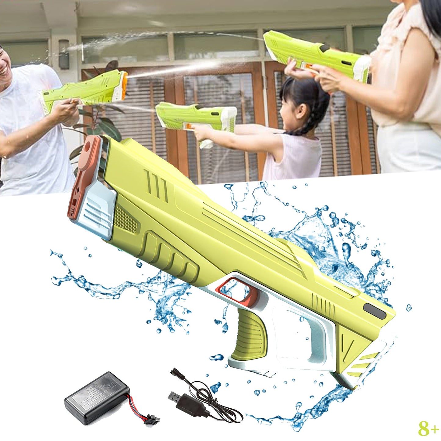 SUPER VODENI PIŠTOLJ SA PUNJIVOM BATERIJOM