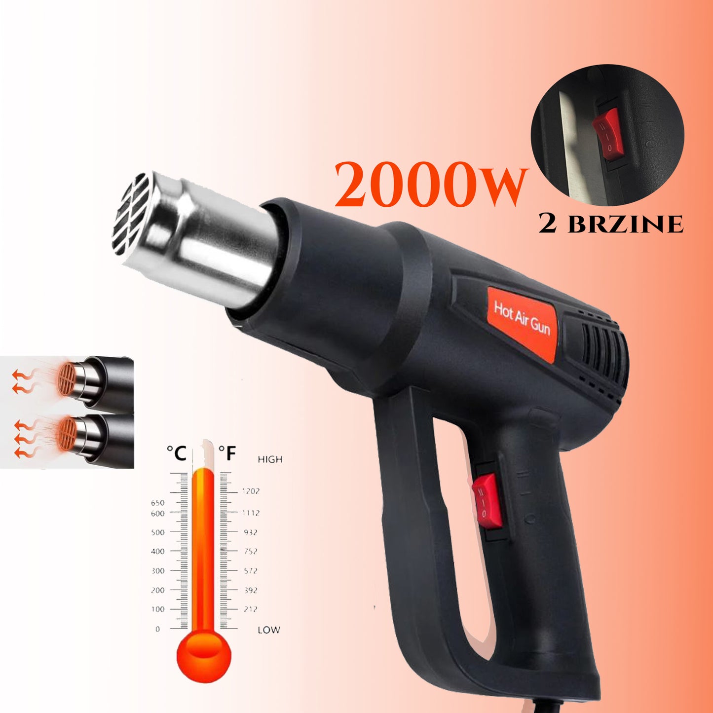 FEN NA VRUĆI ZRAK 2000W