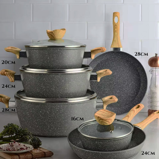 Premium set kamenog posuđa - komplet 7 dijelova