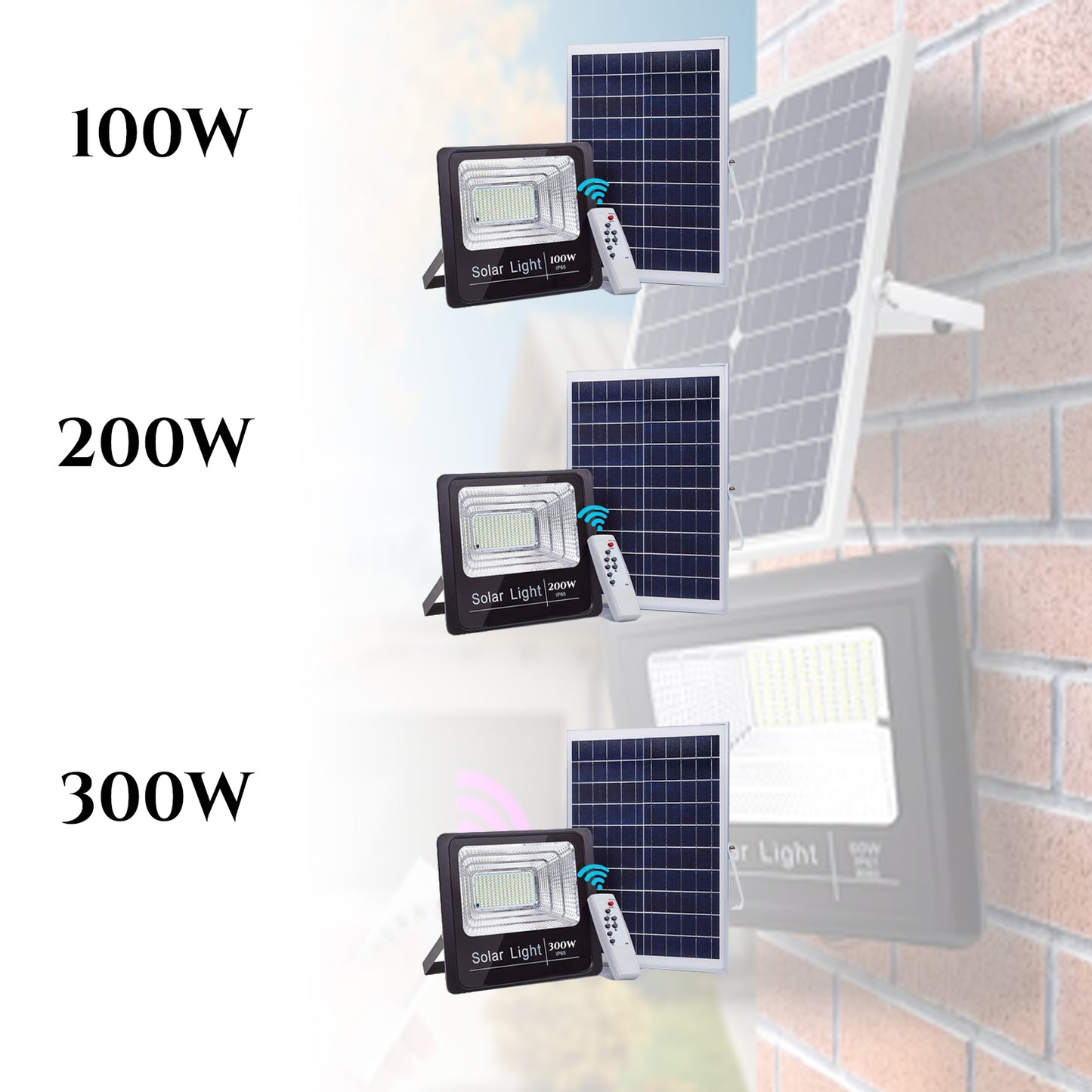 SOLARNI LED REFLEKTORI S DALJINSKIM UPRAVLJAČEM 100W/200W/300W