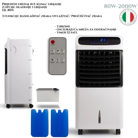 PRIJENOSNA KLIMA 4U1 12L SA DALJINSKIM