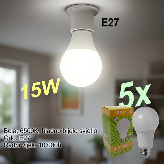 LED zarulja e27 15w 5kom