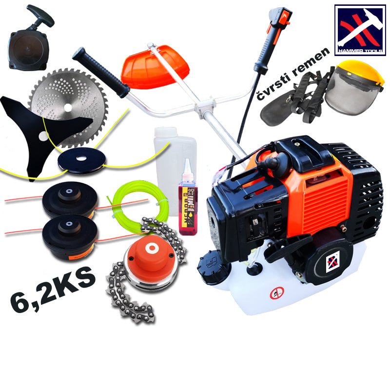 Super snažan trimer 6,2 KS sa punom opremom - Hammer Tools