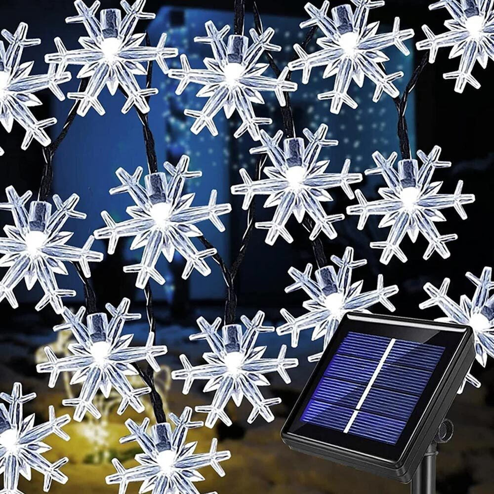 SOLARNE BOŽIĆNE LAMPICE ZA VAN PAHULJICA 6M