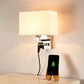 Zidna Lampa s Ugrađenim USB/USB-C Punjenjem + utičnica