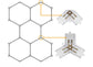 Hexagon LED mreža 484x243 cm