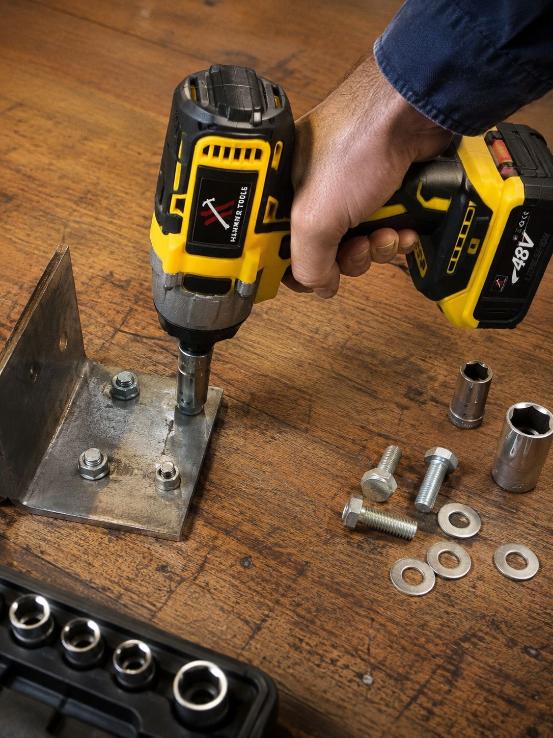 HAMMER TOOLS – Akumulatorska bušilica i udarni odvijač 48V, X2 baterije