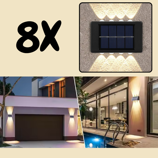 ZIDNA DEKORATIVNA SOLARNA LAMPA 8 KOMADA