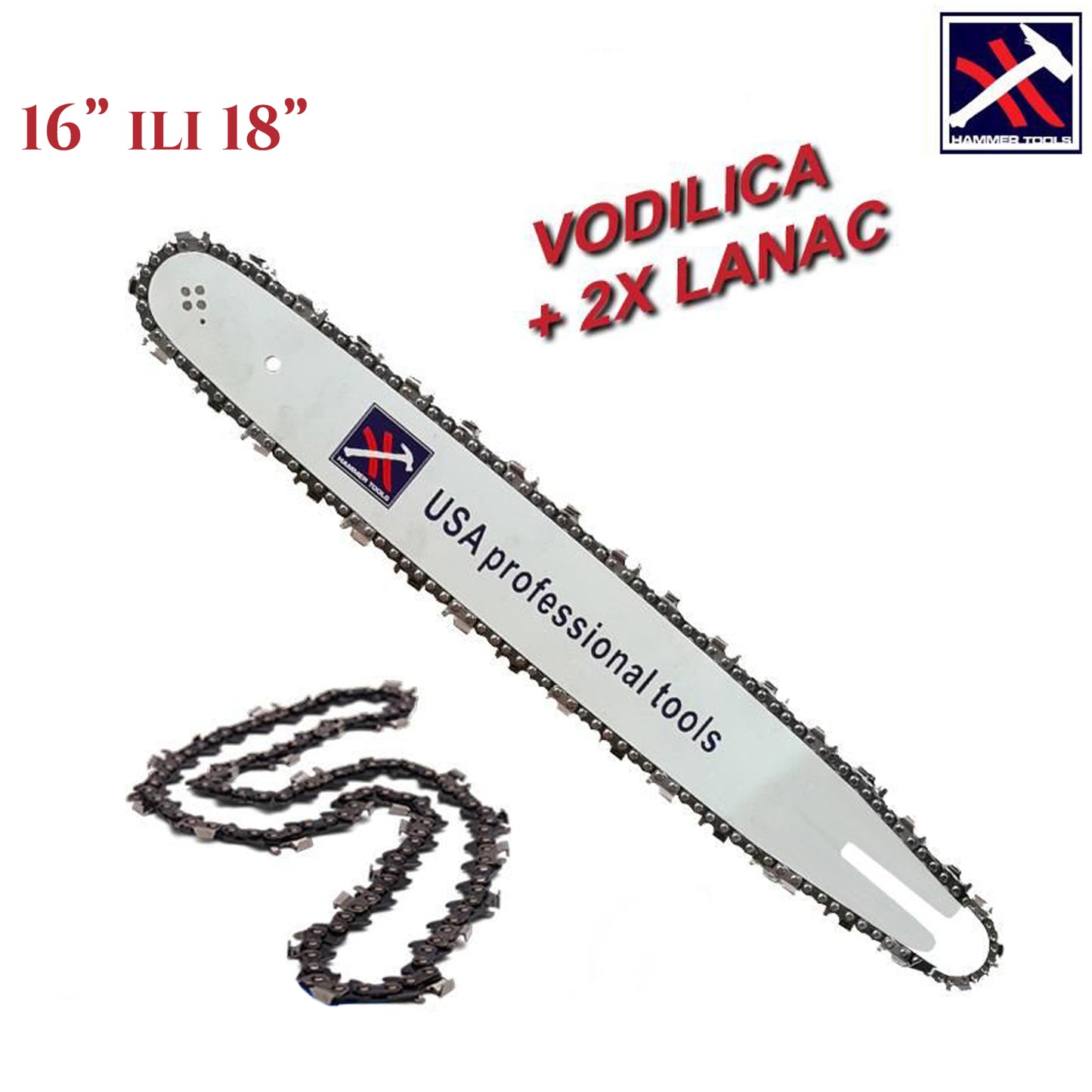 Vodilica + 2x  Lanac Hammer Tools